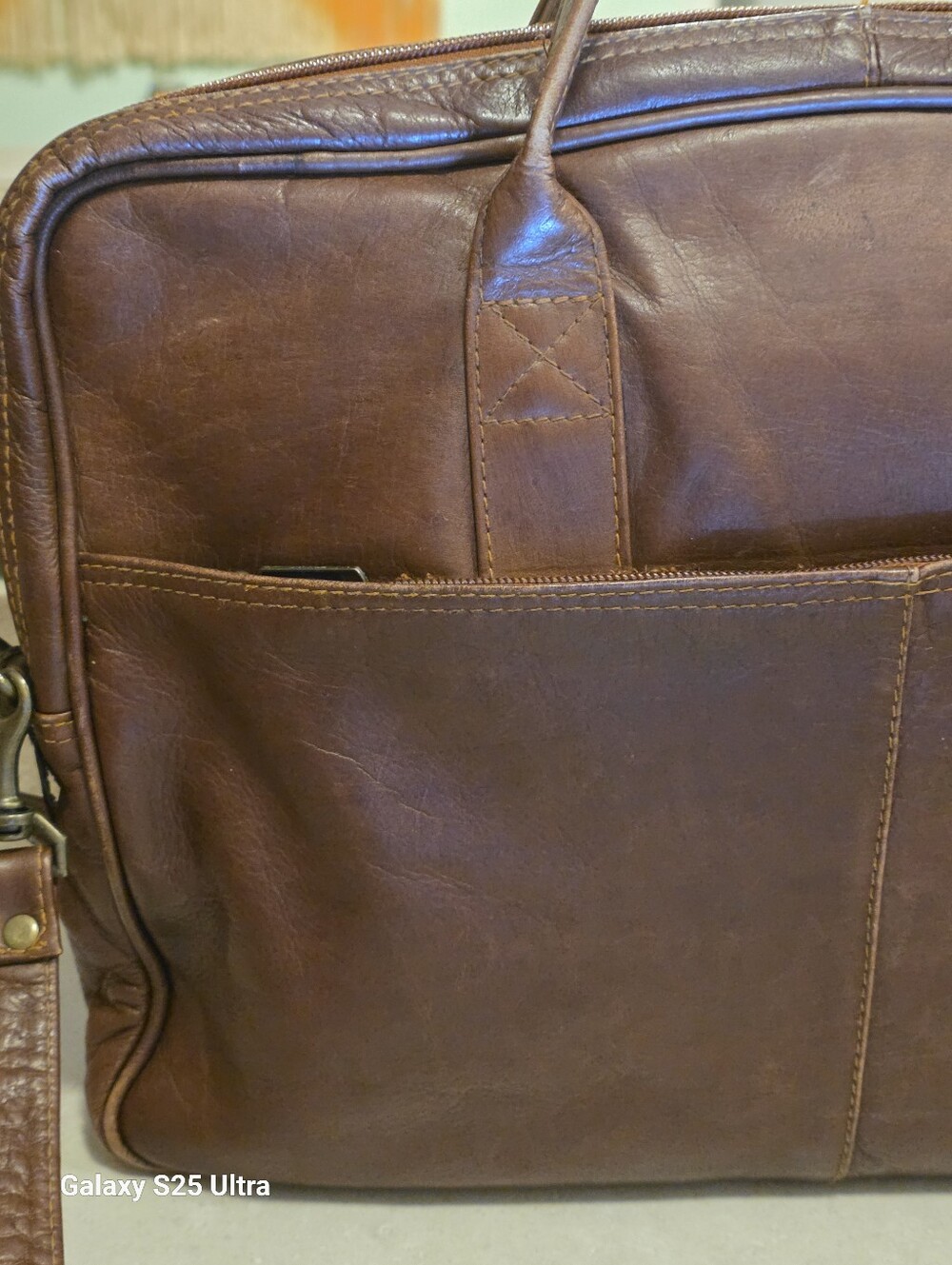 Vintage CORTEZ Brown Colombian Leather Briefcase Laptop Bag - EUC - Picture 16 of 17